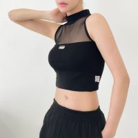 미드 망사 민소매크롭티셔츠 mead mesh tank top