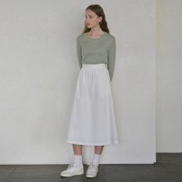 유라고 Cotton shirring skirt