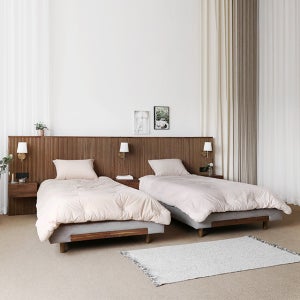 [헤리티지월넛] A형 패밀리호텔침대/협탁 세트 SS/Q/K/SK/EK/LK/CSK/CK/CDK/CLK