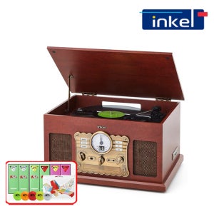 인켈 IK-A1080LP 턴테이블 LP플레이어 블루투스 CD플레이어 녹음 AUX