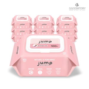 꿈토리물티슈 뉴넉넉한점프 캡형10팩20팩 두툼한 엠보싱 저자극 아기물티슈