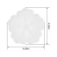 레진 공예 아트 꽃송이 티코스터 컵받침 트레이 몰드