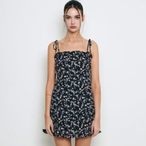 [낫 유어 로즈] 프릴 미니 드레스 (블랙) NRDR0B001BK