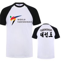 WTF 세계 태권도 연맹 T 셔츠 티 여름 짧은 소매 코튼 o-넥 맨 Tshirts 탑스 LH-241