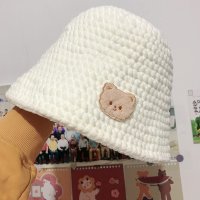 아기모자뜨기 집에서할수있는취미 diy 재료 곰보 버킷햇 뜨개질 비니핸드메이드