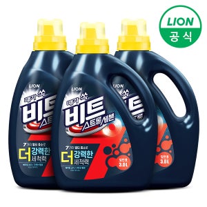 라이온코리아 비트 스트롱 세븐 액체세제 3L 용기 x 3개