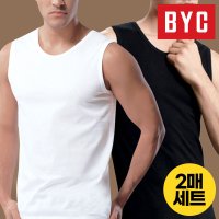 BYC 남자 스포츠 라운드 머슬 민소매 런닝 혼합 2매세트  100