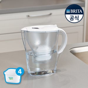 브리타 정수기 마렐라XL 3.5L 화이트 + 총필터 4입
