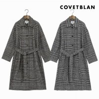 코벳블랑 COVETBLAN 여성 사이드슬릿 체크코트 V196MCT109W