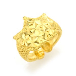 피주얼리 순금 왕관 모양 돌반지 3.75g/24k 999%