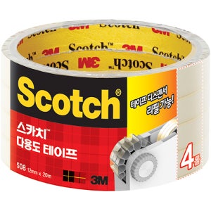 508 스카치 다용도 테이프 3인치 코어 (12mm X 20m/4롤)