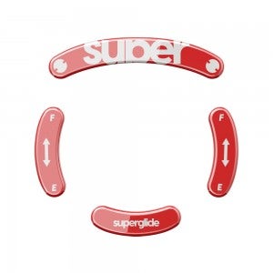 Pulsar 로지텍 GPRO Wireless 전용 슈퍼글라이드 글라스 마우스피트 (레드)