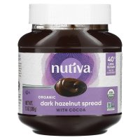 Nutiva 누티바 오가닉 헤이즐넛 다크 초콜릿 잼 스프레드 369g