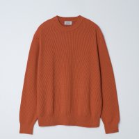 INTHERAW Cotton Silk Knit Crewneck Tangerine 인더로우 코튼 실크 니트 크루넥