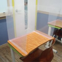 투명 가림막 1인용 특대형 책상 칸막이 PP 가림판 학교 식당 단품