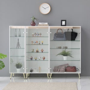 모던탑21 이지-골드 4단 유리 장식장 (400/600/800) 진열장