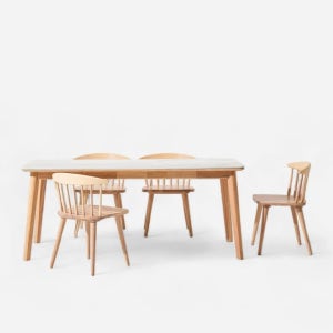 도노 세라믹 식탁세트 스칸디 6인용(의자4 포함)