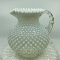 펜톤 유백색 합네일 피쳐 Fenton Opalescent Hobnail Pitcher