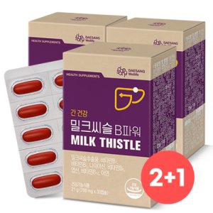 [2+1] 대상웰라이프 밀크씨슬 B파워 700mgx90캡슐 비타민b 실리마린 130mg 간 건강 활력 에너지