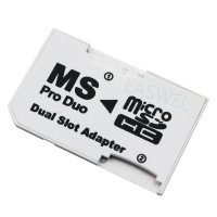 PSP MicroSDHC 메모리  MS Pro Duo 카드 어댑터  더블 TF 슬롯