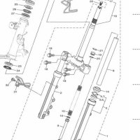 야마하 프리고 S 125 프론트 포크 ASSY 삼발이 쇼바 B5D-F3100-00