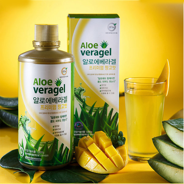 <b>하이알로에 알로에겔</b> 1kg 망고맛 면역력증진 유기농 멕시코산
