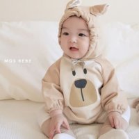 여아 남아 유아 아동 봄 곰 후드 슈트 상하복