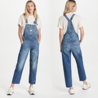 LEVIS 리바이스 중청 빈티지 데님 스트레이트 청 오버롤 멜빵바지