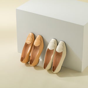 여성수제화 부드러운 소가죽 단화 플랫슈즈 2 cm 봄신상, 쁨슈