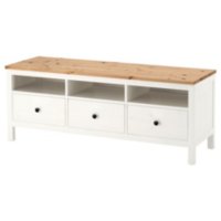 이케아 HEMNES 헴네스 TV장식장 화이트 스테인 라이트브라운 148x47x57 cm 304.135.27