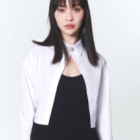 [인프랩] Crystal Single Button Shirt White IPSS22