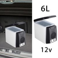 미니 자동차 냉장고 쿨러 워머 12V 여행용 휴대용 전기 아이스 박스 6L