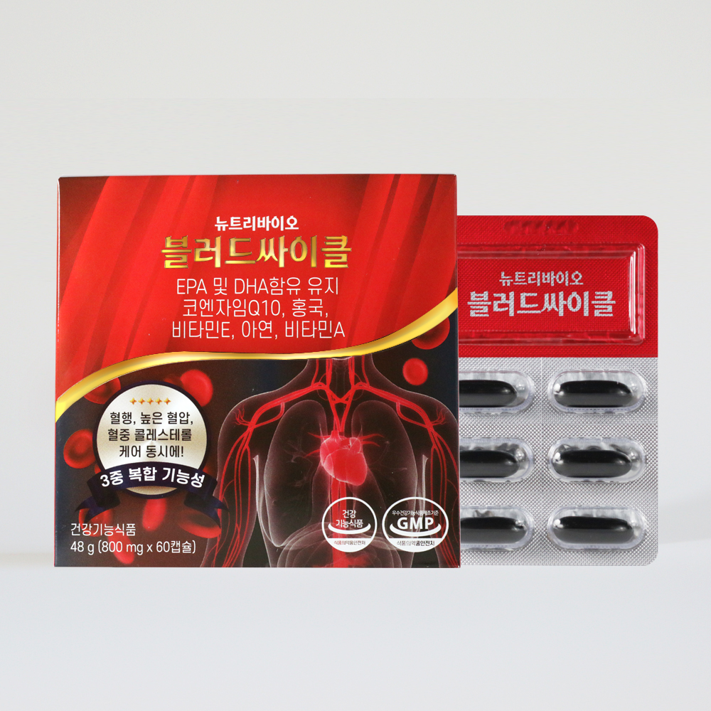 <b>뉴트리바이오</b> 블러드싸이클 800mg x 60캡슐
