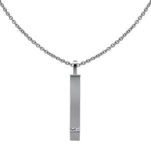 엔조 3PS202 백금 팬던트 남자목걸이 (2 다이아몬드)