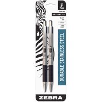 Zebra Pen 볼포인트 스테인리스 스틸 노크식 포인트 파인 필기구 F-301