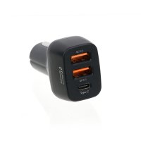 넥스트 NEXT-1408QTC 3포트 Type-C+QC3.0 USB 차량충전기