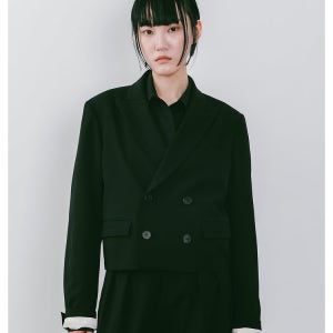 [제인송] Black Cropped Double Breasted Blazer (JVSJ101)