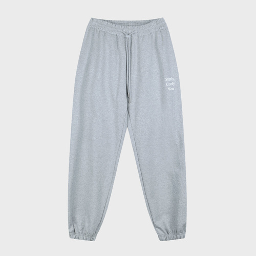 [유니드가먼츠] MINI LOGO SWEAT PANTS [GRAY]