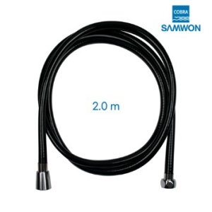 블랙 물때방지 무소음 꼬임방지 PVC 샤워호스