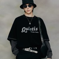 콰이어티스트 QT OVERSIZE LAYERED LONG SLEEVES-BLACK