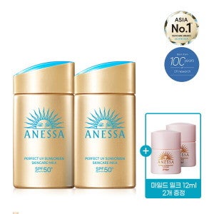 아넷사 아넷사 퍼펙트 UV 선스크린 스킨케어 밀크 NA 60ml 2개 + 마일드 밀크 12ml