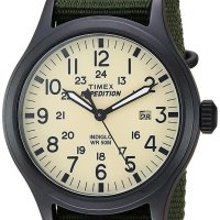 타이맥스 Timex 익스페디션 스카우트 남성용 손목시계 그린 나일론 스트랩 Green Cream T49961