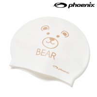 PHOENIX 피닉스 디자인 실리콘 아동 수영모 동물친구들 WhiteBear