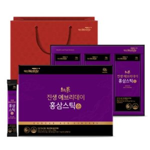 대상웰라이프 진생 에브리데이 홍삼스틱 순 6년근 홍삼 농축액 진세노사이드 항산화 기억력개선 면역 피로 혈액흐름 개선 10ml x 30개입