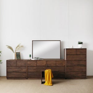 [블랙러버] 다크 C1형 속이 깊은 서랍장 세트 다크러버