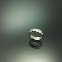 꽃 각인 실버 평반지, 윤준희(JUN Jewellery)