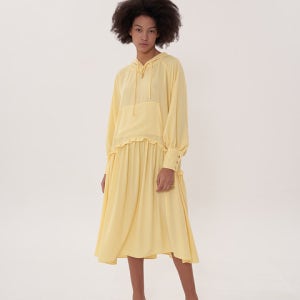[비먼] hooded maxi dress_yellow