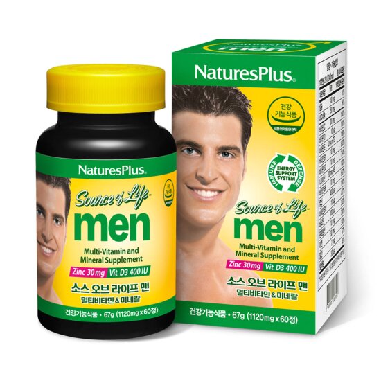 <b>소스오브라이프</b> 맨 <b>멀티비타민</b>&amp;<b>미네랄</b> (60정)