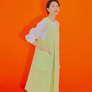 [꼬마크] 깃장식원피스 그린 RL22D162 GR, 돌실나이