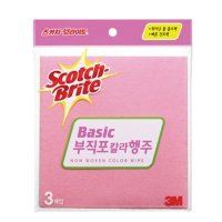 3M 부직포 칼라행주 3개입